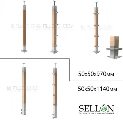 Acciaio inox legno montanti - inox,