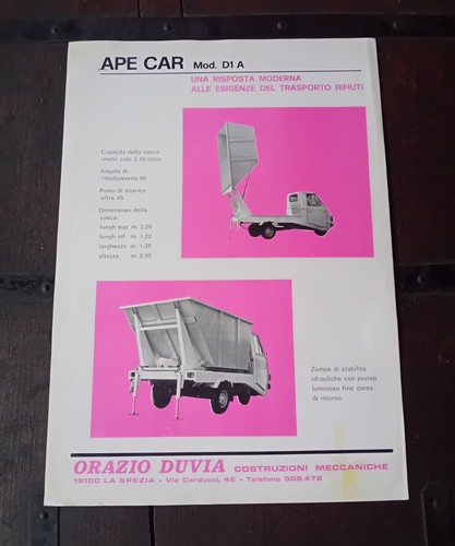 Brochure piaggio ape car - brochure,
