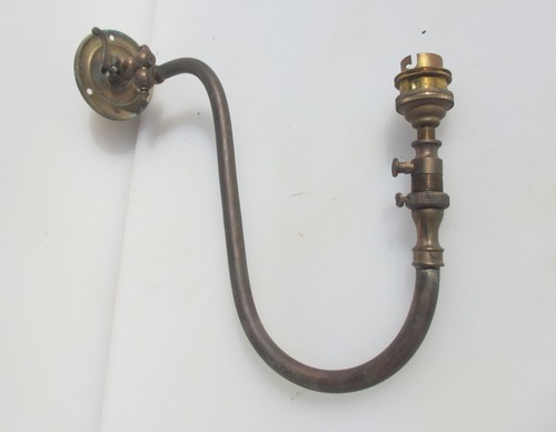 Victorian brass gas - gas, wall