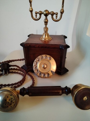 Telefono telcer noce placcato - telefono,