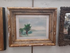 Dipinto Olio Su Cartoncino Di