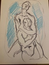 Glauco Tarquini, studio, pastello su carta