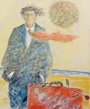 Giampaolo Talani cm 60x50 Litografia " Partenza "