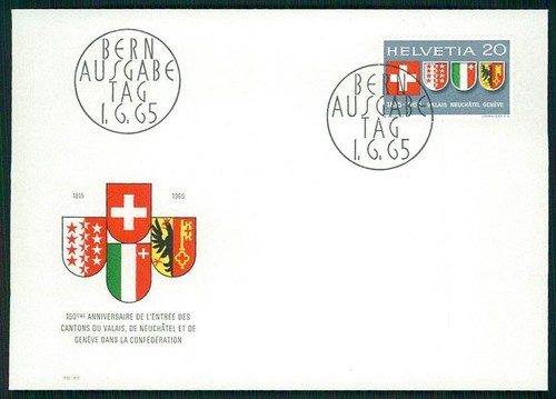 Svizzera fdc 1965 - fdc, cantoni