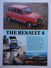 RENAULT 4 orig 1982 UK Mkt Sales Leaflet Brochure - 4TL 4GTL 4F6 Van