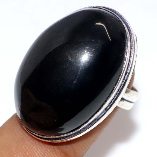 Anello pietra ossidiana - anello,