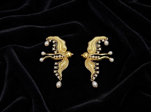 Orecchini oro barocco vintage