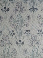 Pezzo di tessuto operato antico, a fiori, stile liberty lungo 130 cm alto 108 cm