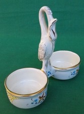 SALIERA PORTASALE OLIO ACETO CERAMICA FIRMATA GUALDO TADINO O. DOLCI. N° T60.