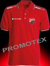 polo DUCATI CORSE ROSSA cotone tricolore italia racing maglietta 