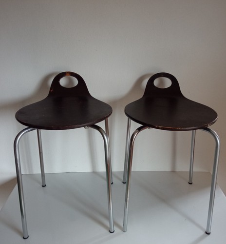 Coppia sgabelli vintage - coppia,