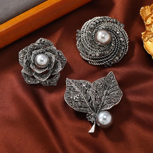 Pistola strass nera - strass, fiori