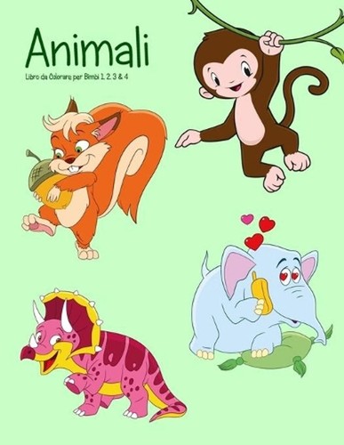 Animali libro colorare - animali, per