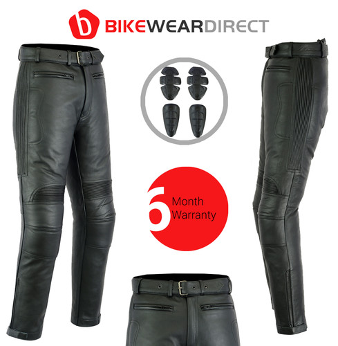 Pantaloni pelle per moto - pelle,