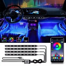 STRISCIA INTERNI AUTO 36 LED APP RGB LUCI VANO PIEDI ATMOSFERA AMBIENTE USB 5V