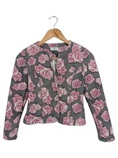 Blazer Monnalisa bambina rosa fantasia floreale taglia 32 XXS cerimonia tempo libero
