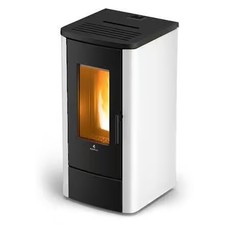 Stufa pellet ventilata Ravelli EASY 12 11 kW acciaio, top in ghisa
