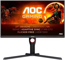 27 AOC Gaming  16:9  VA  2K  180Hz  Reg Alt  Ergonomico