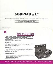 SOURIAU APPARECCHI SCIENTIFICI CONTROLLO TEST AUTOMOBILE CATALOGO ANNI 1950