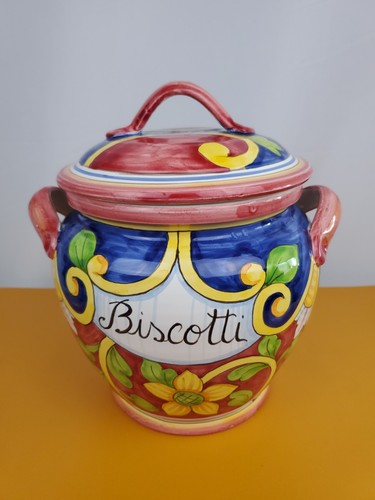 Barattolo biscotti maiolica