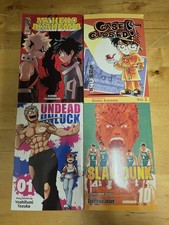 Mixed Manga Book Bundle - My Hero Academia, Case Closed, Undead Unluck, Slamdunk