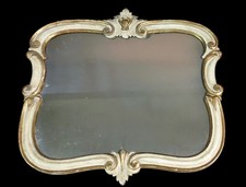 Specchiera   Laccata E Dorata  Argento E Mecca XIX secolo Antica