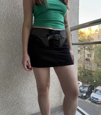 Minigonna donna jeans vintage Jean Paul Gaultier 100% cotone bottoni a mosca tg 40