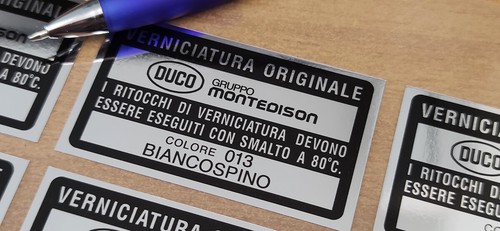 Adesivo etichetta restauro