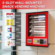 Distributore automatico snack 5 slot per alimenti/bevande/snack montato solo soldi monete