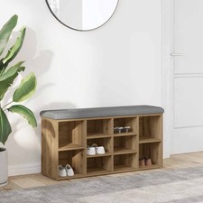 vidaXL Panca Porta Scarpe Rovere Artigianale 102x32x50 cm Truciolato