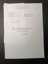 Lettera originale Studio