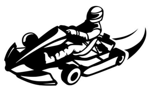 Adesivo kart racing 1x - go,
