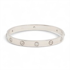 Bracciale Cartier Love mezzo diamante 750(WG) 33,0g 17 B6014017 con cacciavite