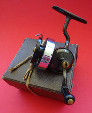 UN MULINELLO DA SPINNING VINTAGE HARDY HARDEX NO.I MK.III THREADLINE MOLTO BUONO CON CUSTODIA