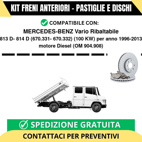 Kit freni anteriori - kit,