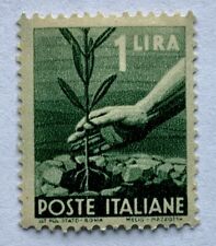  1 Lira Poste Italiane "Mano che pianta un ulivo" 1945 - Francobollo