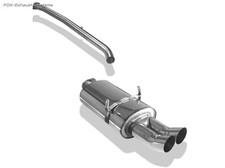 Inox Impianto Completo Racing BMW 3er E36 318is Berlina Coupe 2x76mm DTM Rotondo