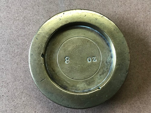 Old brass weight - brass, oz
