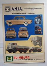 A.N.I.A MANIFESTO AUTOSCUOLE SEGNALAZIONI VISIVE FIAT 682 FIAT 1100 D
