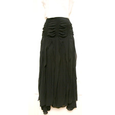 Maxi gonna nera con ruche