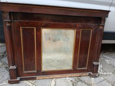 SPECCHIERA-CAMINIERA IMPERO '800 EMILIA - NOCE E CORNICI DORATE - POCO RESTAURO