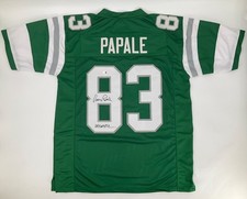 MAGLIA CUCITA PERSONALIZZATA FIRMATA VINCE PAPALE PHILADELPHIA EAGLES JSA TESTIMONE COA