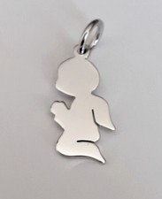 Ciondolo Angioletto oro 18k Angelo che prega pendente gioiello donna 750