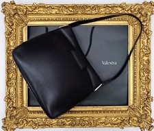 VALEXTRA BORSA a SPALLA PELLE MILLEPUNTE NERA