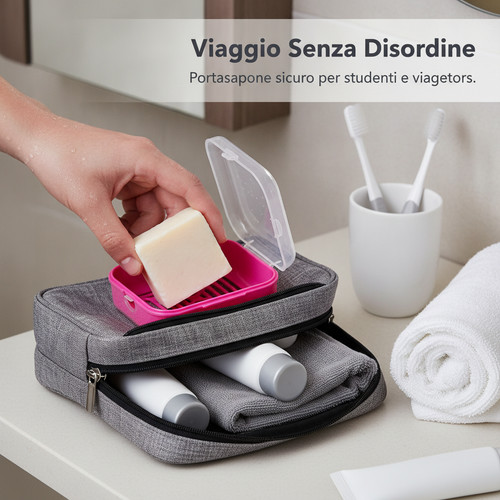 Porta sapone viaggio con - sapone,