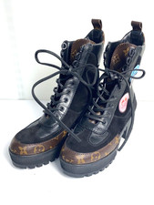 Louis Vuitton Laurier Line stivaletti scarpe donna nero MA0166 US 6,5