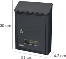 CASSETTA POSTALE IN ACCIAIO PER ESTERNO CON TETTO APRIBILE 21x6,8x30h cm MAURER