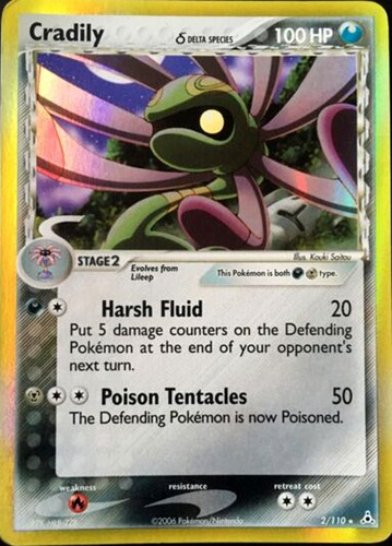 Pokemon carta cradily 110 - pokemon,