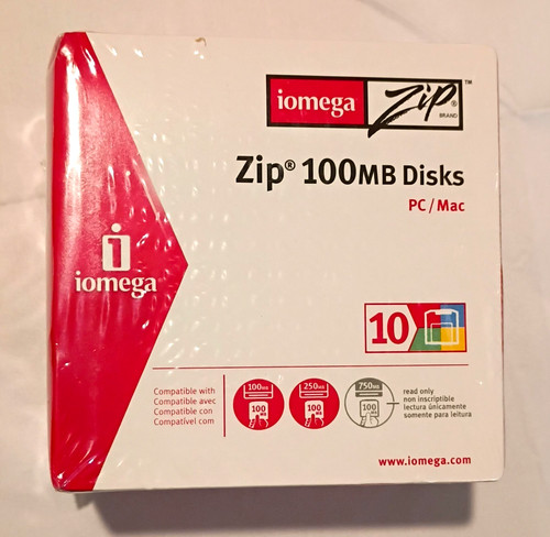 Iomega zip 100mb disks mac - zip, pc/mac