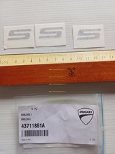 Ducati 1098 S emblema "S" 3 decalcomanie adesivi originali nuovi